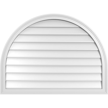 Ekena Millwork Round Top Surface Mount PVC Gable Vent w/ 2"W x 1-1/2"P Brickmould Frame, 40"W x 30"H GVPRT40X3002SN